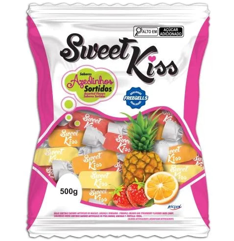 Bala dura Sweet Kiss sabores sortidos 500g - Riclan