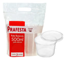 Pote Redondo Com Tampa 24un 500ml Prafesta