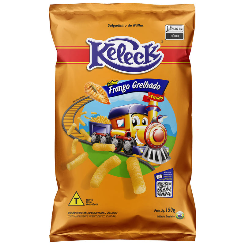 Salgadinho assado de milho sabor Frango Grelhado 51 g fardo com 10 unidades