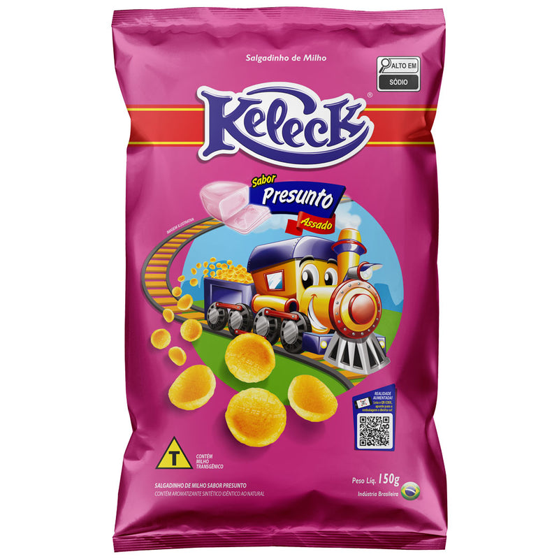 Salgadinho assado de milho sabor Presunto 150g - fardo com 10 unidades
