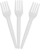 Garfo descartavel de sobremesa com 50 unidades